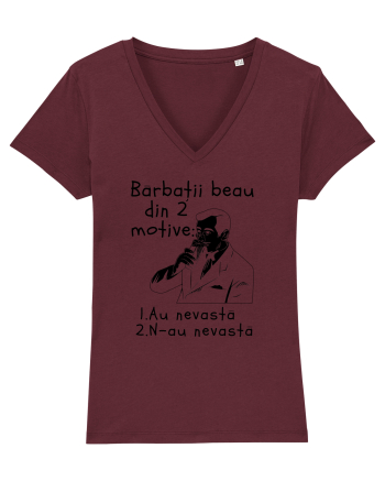 Bărbații beau din 2 motive Burgundy