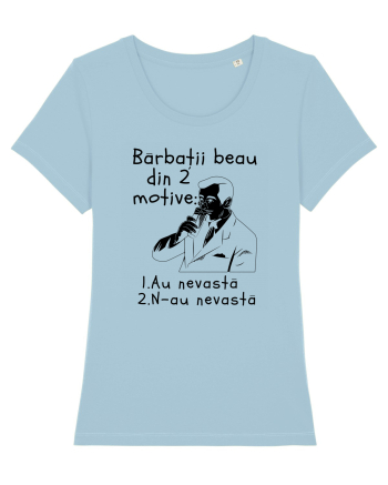 Bărbații beau din 2 motive Sky Blue
