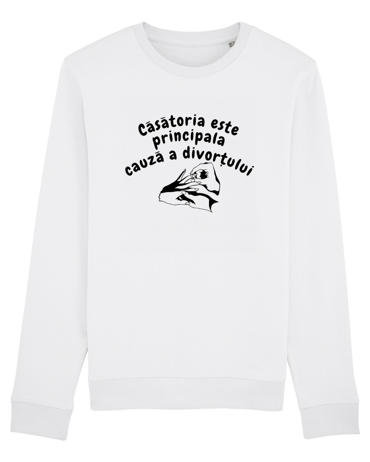 Bluză mânecă lungă Unisex Rise White