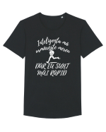 Inteligența mă urmărește mereu, dar eu sunt mai rapid Tricou mânecă scurtă guler larg Bărbat Skater