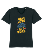 Make Love Not Work Tricou mânecă scurtă guler V Bărbat Presenter