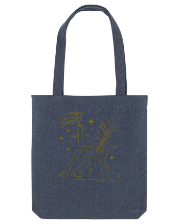 Saturn Planet Celestial Girl Midnight Blue