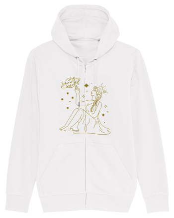 Saturn Planet Celestial Girl White