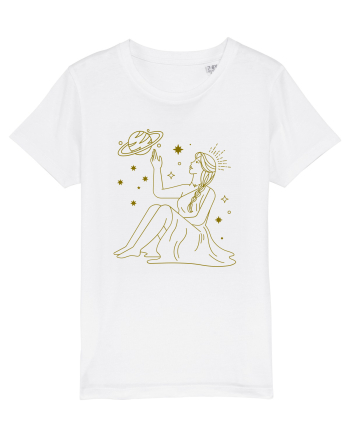 Saturn Planet Celestial Girl White