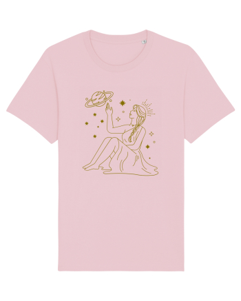 Saturn Planet Celestial Girl Cotton Pink