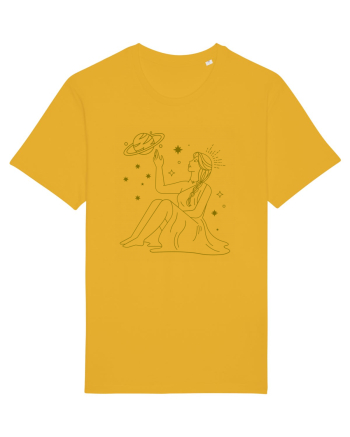 Saturn Planet Celestial Girl Spectra Yellow