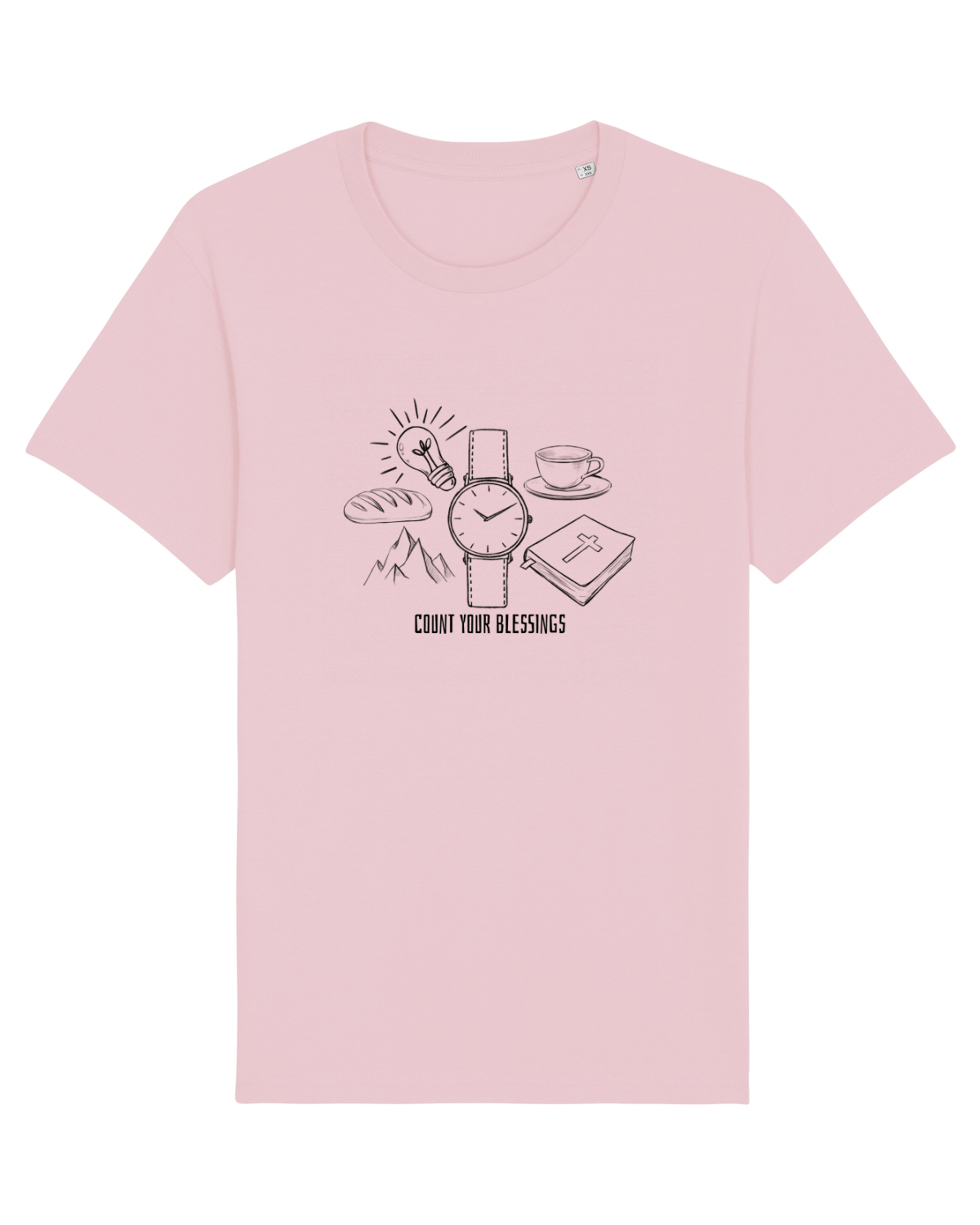 Tricou mânecă scurtă Unisex Rocker Cotton Pink