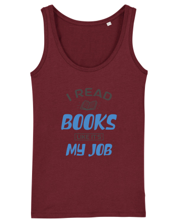 I Read Books Burgundy