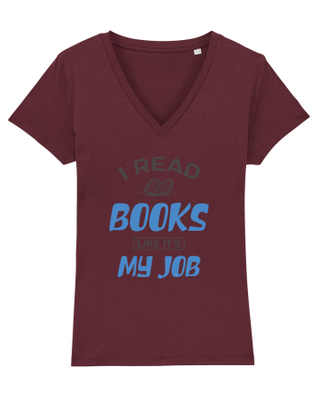 I Read Books Burgundy