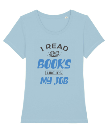 I Read Books Sky Blue
