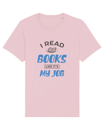 I Read Books Cotton Pink