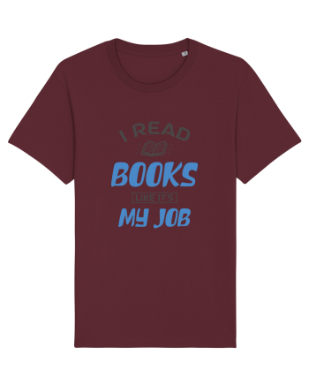I Read Books Burgundy