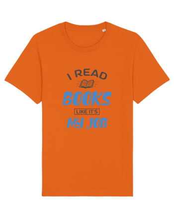 I Read Books Bright Orange