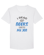 I Read Books Tricou mânecă scurtă guler larg Bărbat Skater