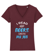 I Read Books - white Tricou mânecă scurtă guler V Damă Evoker