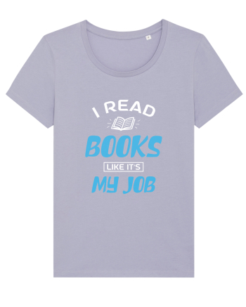 I Read Books - white Lavender