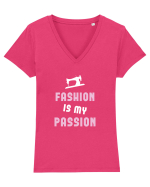 Fashion is My Passion Tricou mânecă scurtă guler V Damă Evoker
