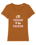 Fashion is My Passion Tricou mânecă scurtă guler larg fitted Damă Expresser