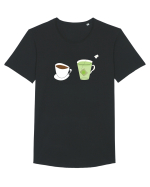 Coffee or tea? Tricou mânecă scurtă guler larg Bărbat Skater