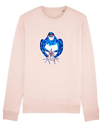 Broască albastră cântând - desen manual Candy Pink