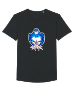 Broască albastră cântând - desen manual Tricou mânecă scurtă guler larg Bărbat Skater