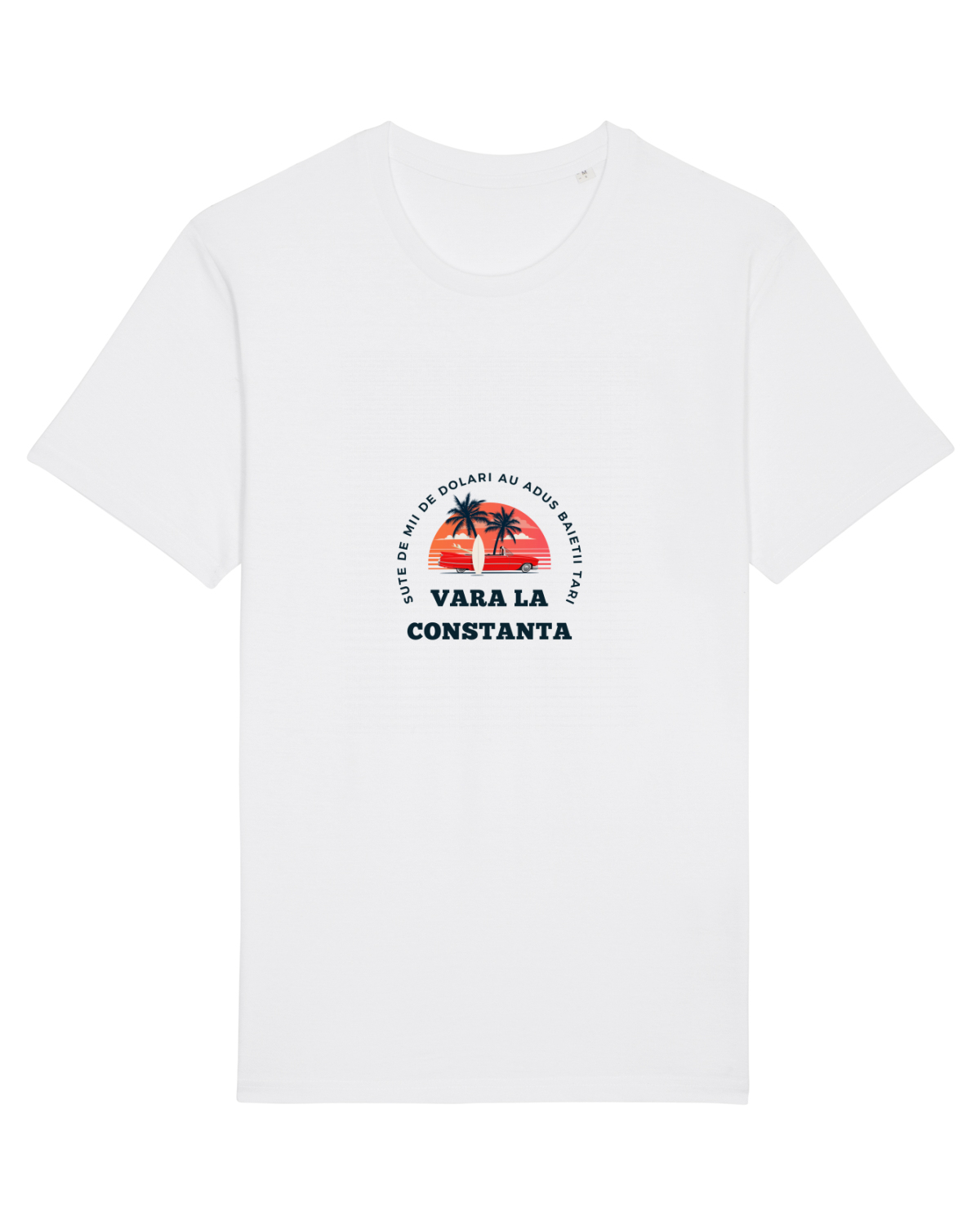 Tricou mânecă scurtă Unisex Rocker White