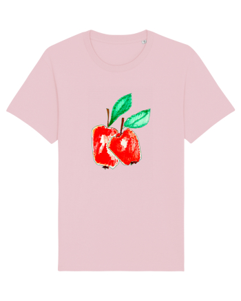 Doua mere roșii – desen manual Cotton Pink