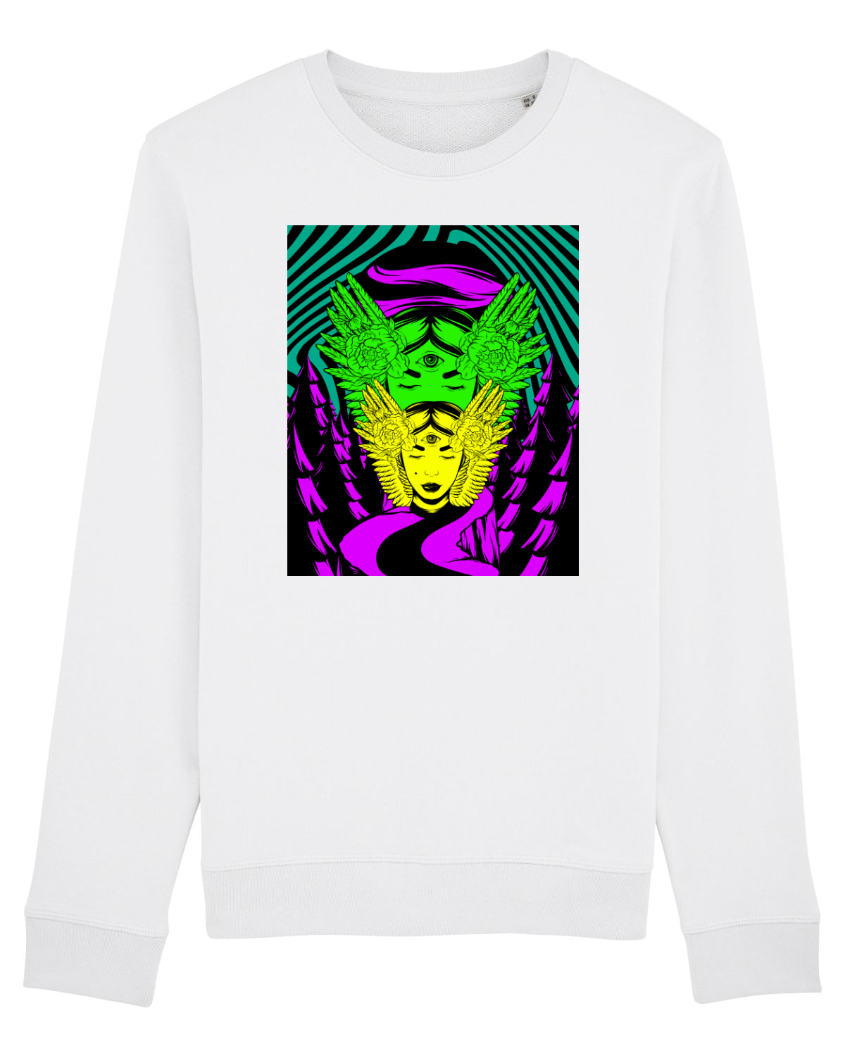 Bluză mânecă lungă Unisex Rise White