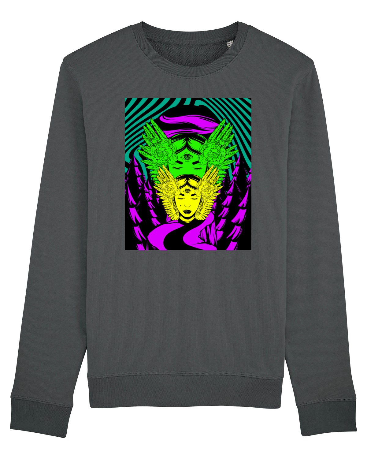 Bluză mânecă lungă Unisex Rise Anthracite