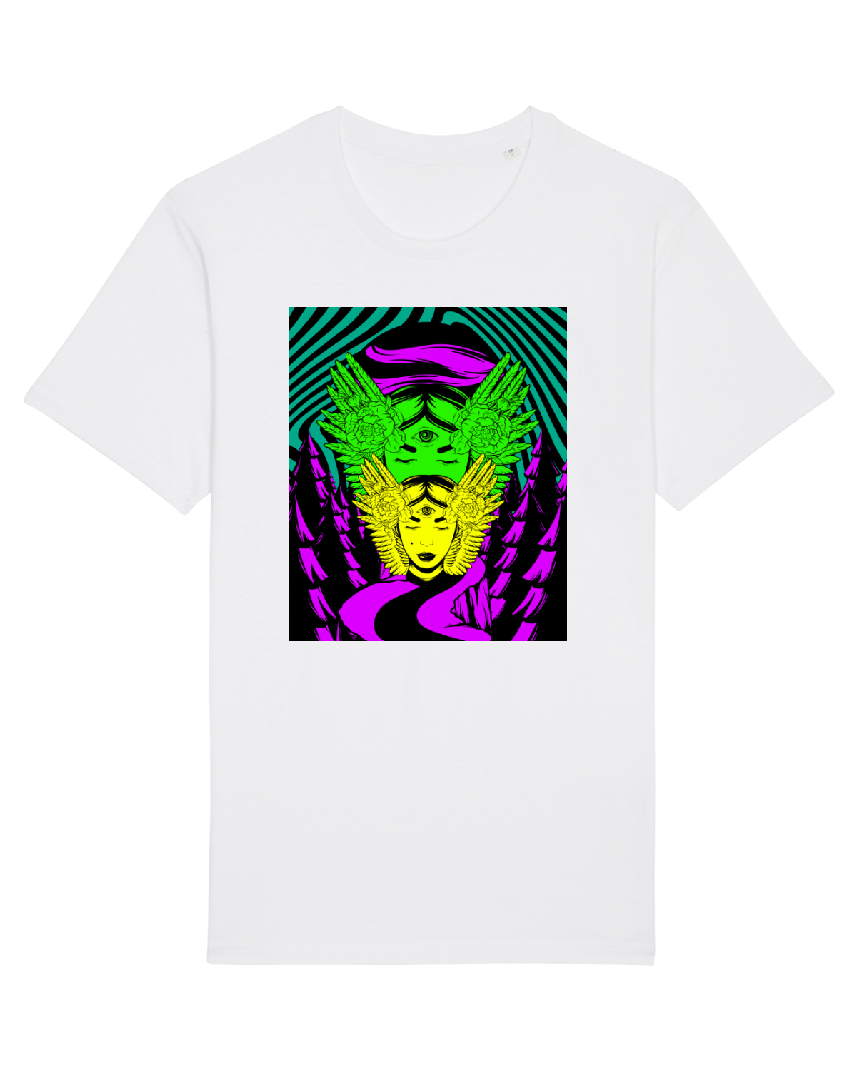 Tricou mânecă scurtă Unisex Rocker White