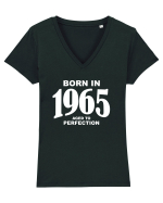 BORN IN 1965 Tricou mânecă scurtă guler V Damă Evoker