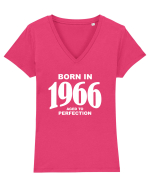 BORN IN 1966 Tricou mânecă scurtă guler V Damă Evoker