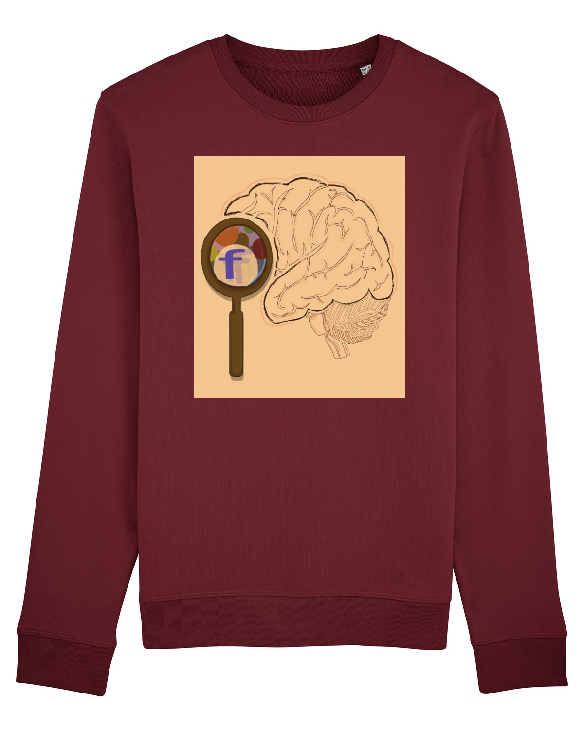 Bluză mânecă lungă Unisex Rise Burgundy