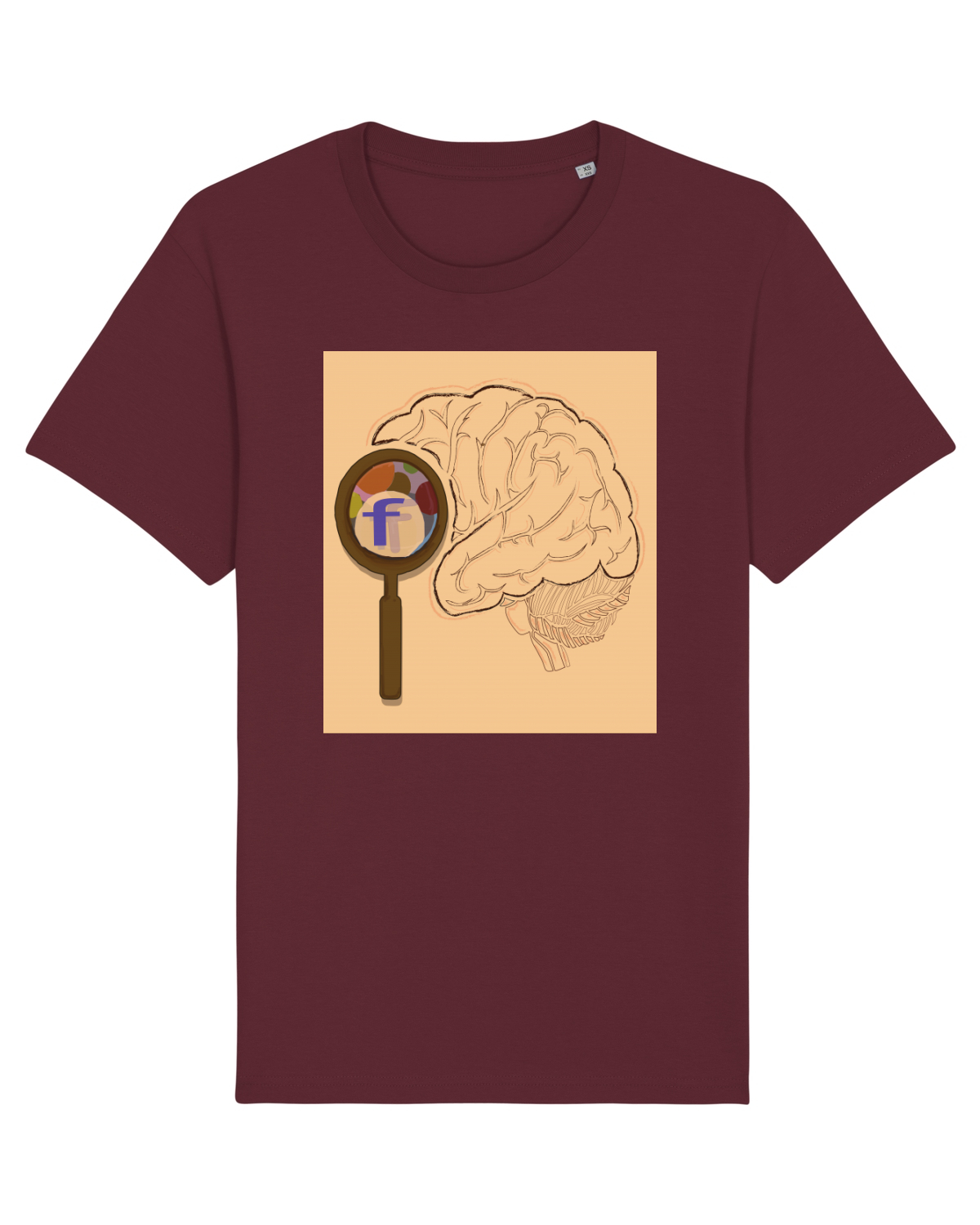 Tricou mânecă scurtă Unisex Rocker Burgundy