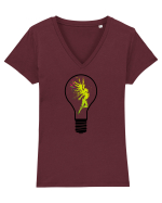 Living light Tricou mânecă scurtă guler V Damă Evoker