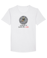 O carte pe lună Tricou mânecă scurtă guler larg Bărbat Skater