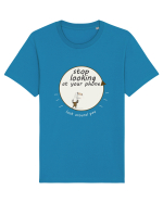 Stop Looking at Your Phone Tricou mânecă scurtă Unisex Rocker