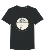 Stop Looking at Your Phone Tricou mânecă scurtă guler larg Bărbat Skater