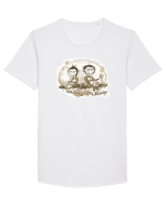 Adevaratul pacat originar - maimutele (sepia) Tricou mânecă scurtă guler larg Bărbat Skater