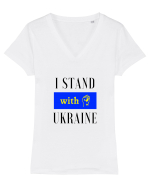 I stand with Unkraine Tricou mânecă scurtă guler V Damă Evoker