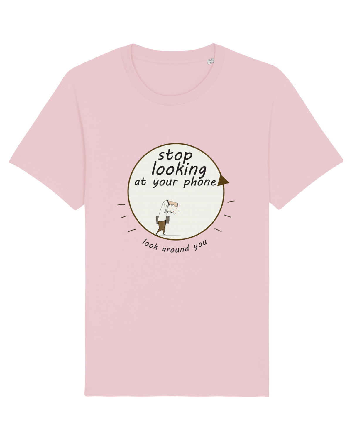 Tricou mânecă scurtă Unisex Rocker Cotton Pink