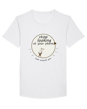 Stop Looking at Your Phone ! White