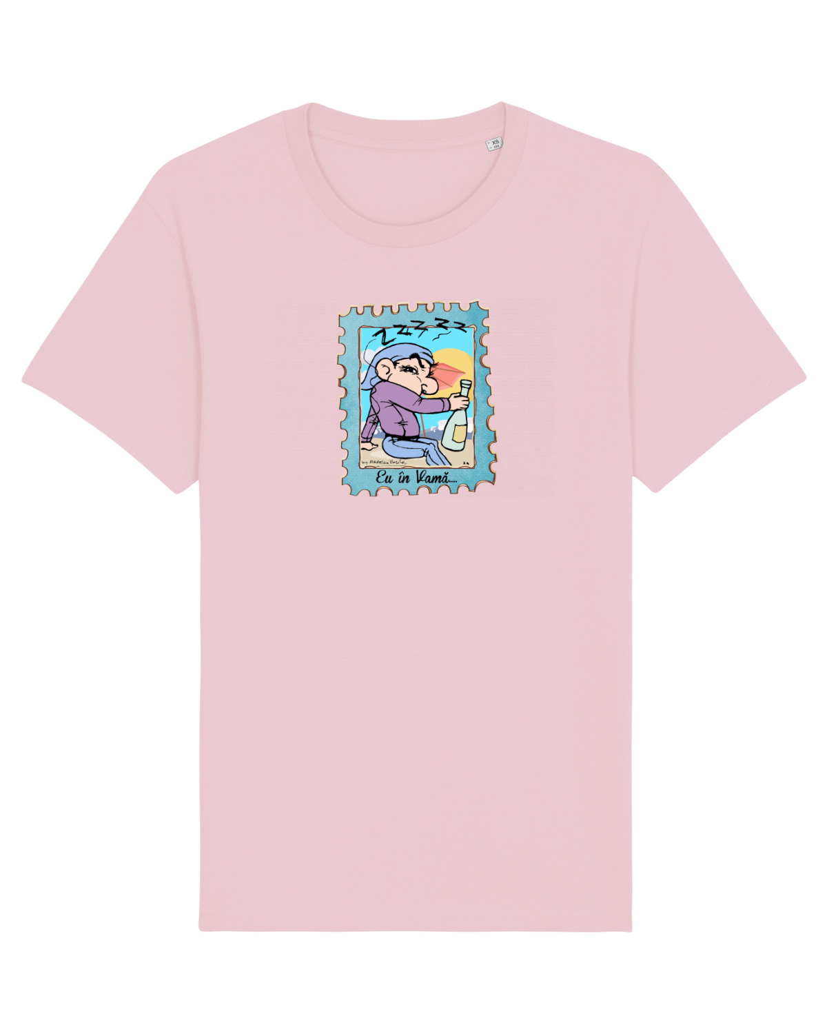 Tricou mânecă scurtă Unisex Rocker Cotton Pink