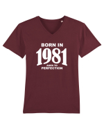 BORN IN 1981 Tricou mânecă scurtă guler V Bărbat Presenter