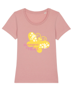 Summer is Here ! Tricou mânecă scurtă guler larg fitted Damă Expresser