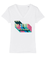 Crede în tine întotdeauna Tricou mânecă scurtă guler V Damă Evoker