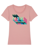 Crede în tine întotdeauna Tricou mânecă scurtă guler larg fitted Damă Expresser