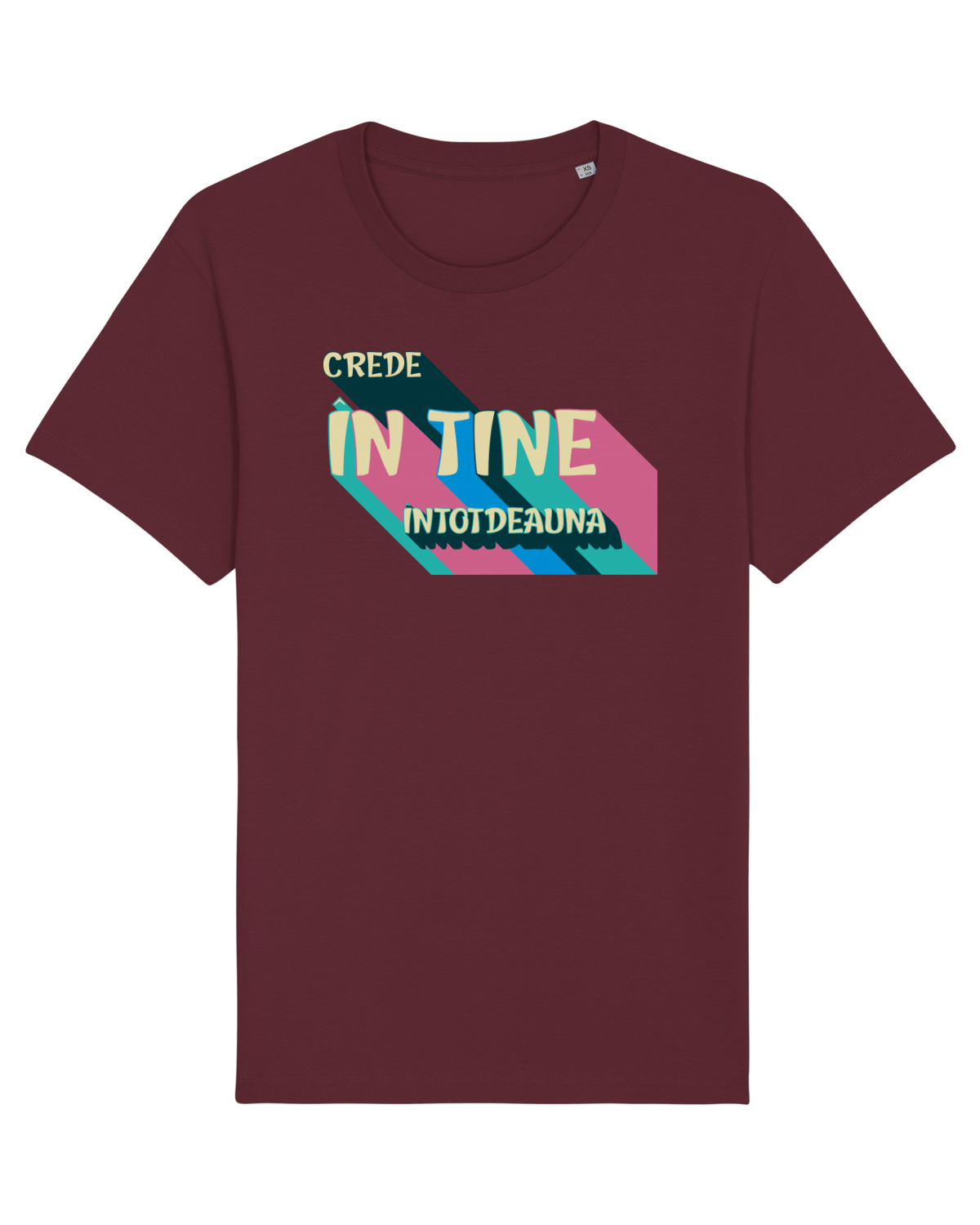 Tricou mânecă scurtă Unisex Rocker Burgundy