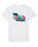 Crede în tine întotdeauna Tricou mânecă scurtă guler larg Bărbat Skater