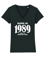 BORN IN 1989 Tricou mânecă scurtă guler V Damă Evoker